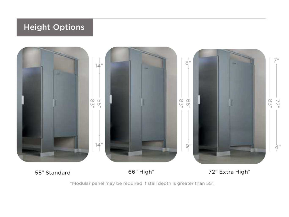 Scranton Products - Solid Plastic Hiny Hiders Toilet Partitions - Prestige Distribution
